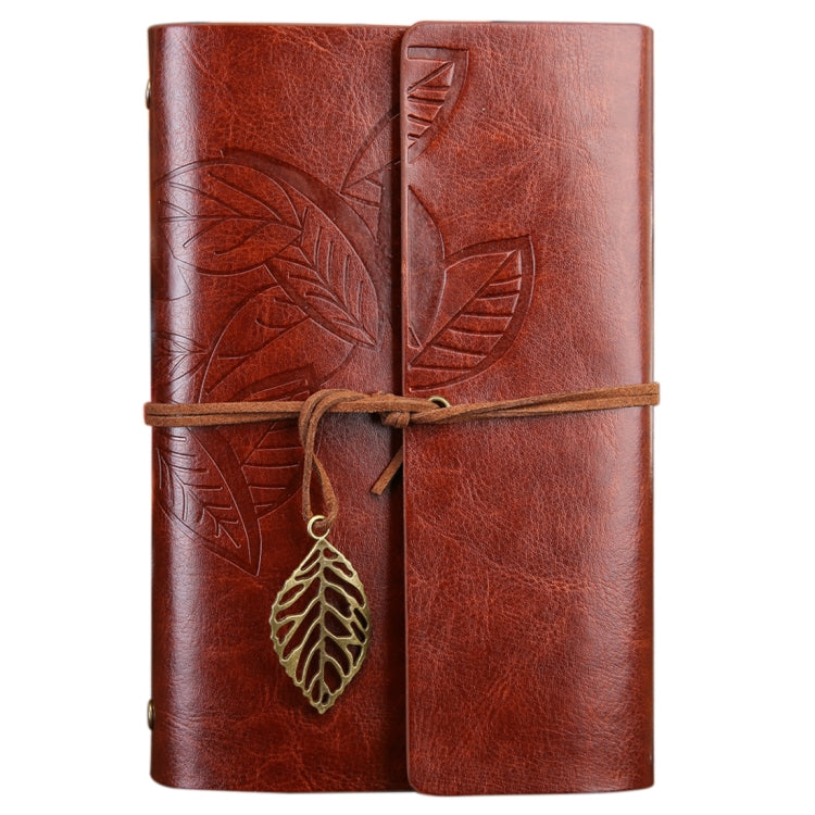 Creative Retro Autumn Leaves Pattern Loose-leaf Travel Diary Notebook, Size: L, L