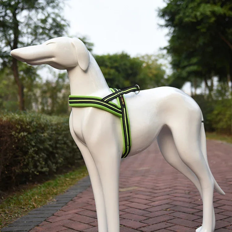 Pet Dogs A7 Reflective Polyester Chest Harness Lead Leash Traction Big Dogs Safety Chain Rope Collar, Size: S, 2.0*50*62cm, Size: S, 2.0*50*62cm
