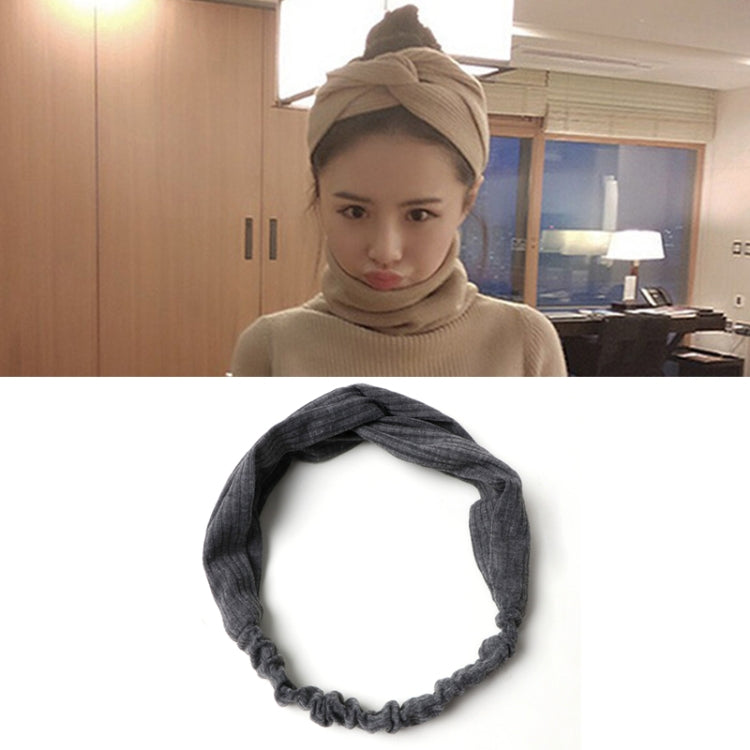 Women Temperament Knitting Cross Shape Hair Band, HC8960A, HC8960B, HC8960F, HC8960G, HC8960H, HC8960K, HC8960WR, HC8960Y