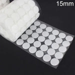 1000 PCS 16mm Round Nylon Adhesive Hook and Loop Fastener, 15mm (Black), 15mm (White)