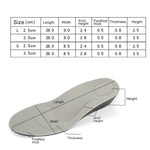 2.5cm PU Breathable Sport Height Increase Insoles, Size: S (2.5cm)