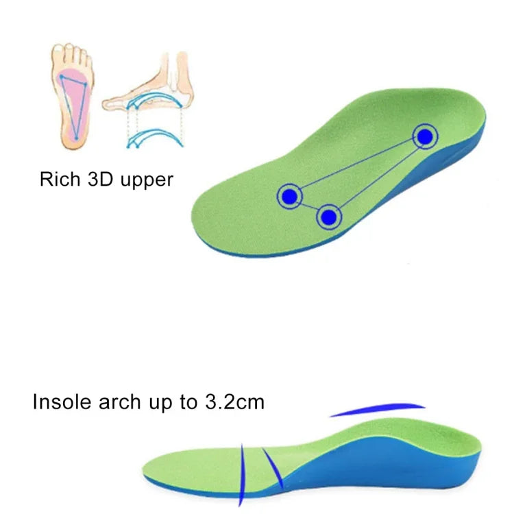 Children PU XO Leg Corrective Insole, Size: 25cm, Size: 25cm