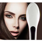 Handheld Innovative Hair Straightener Comb with LCD Temperature Display, EU Plug