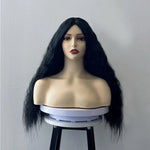 Corn Blanching Long Curly Hair Wig Headgear for Women