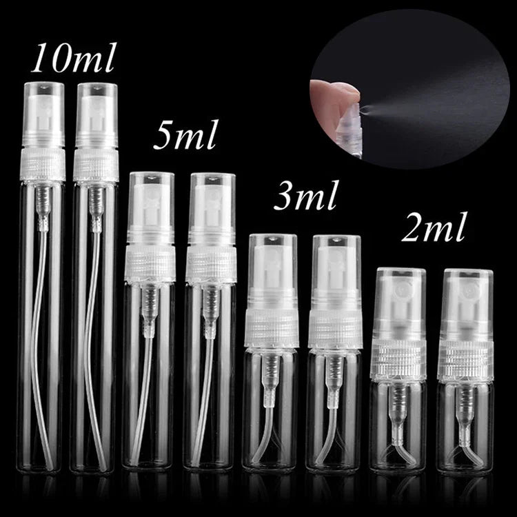50 PCS Perfume Bottle Spray Bottle Perfume Bottle Empty Bottle, Capacity:10ML (Transparent), 10ML (Transparent)