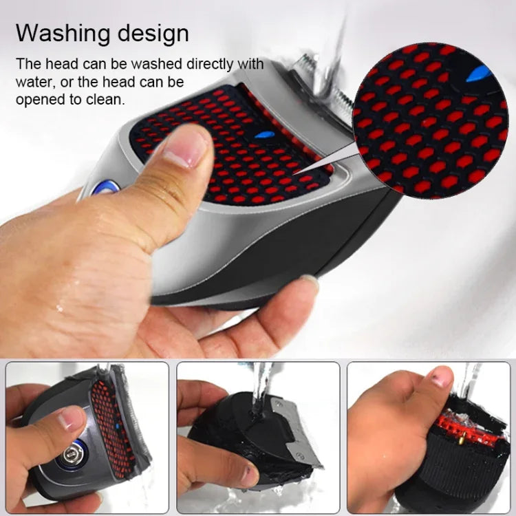 HJ-2018 Men Electric Shaver Fader Self-help Hair Clipper with Spare Cutter Head, Standard Version, CN Plug, with Spare Cutter Head