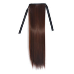 Natural Long Straight Hair Ponytail Bandage-style Wig Ponytail for Women，Length: 45cm, 45cm