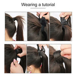 18# Invisible Seamless Bandage-style  Wig Long Straight Hair Wig Ponytail, 18#