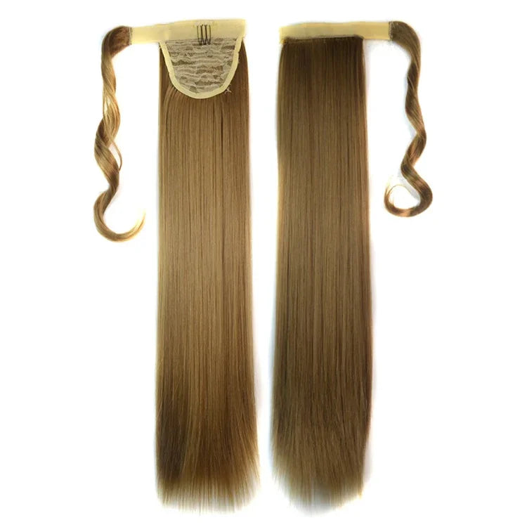 18M22# Invisible Seamless Bandage-style  Wig Long Straight Hair Wig Ponytail, 18M22#
