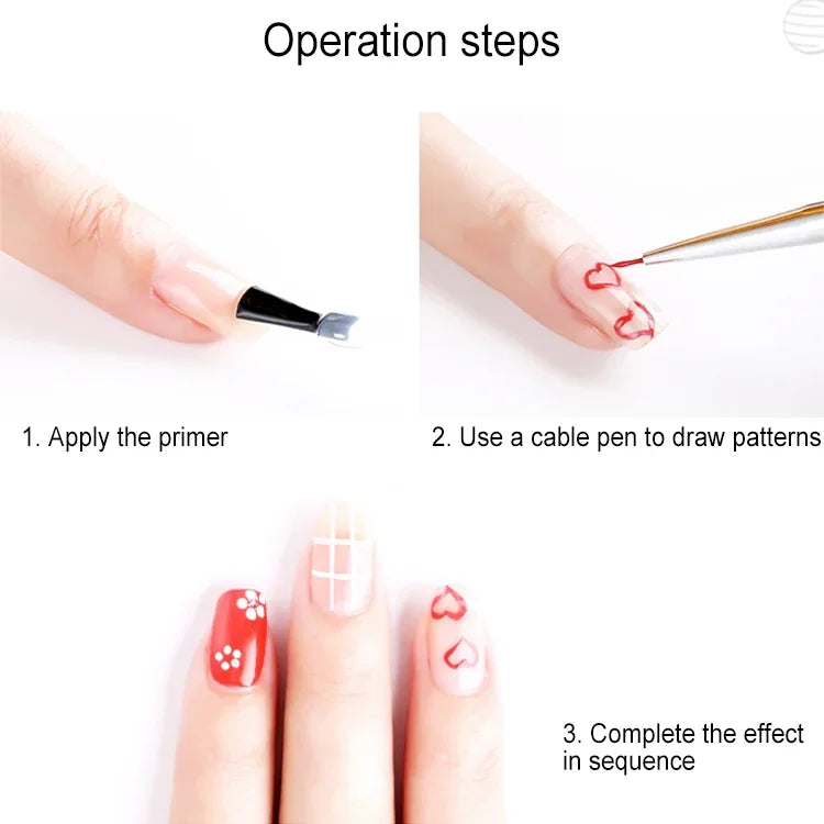 3PCS Nail Drawing Pen Dotting Tools Drawing Pen Carved Tool Nail Art Accessories Brushes Nail Pencil Set