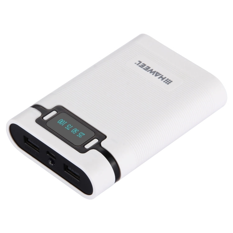 HAWEEL DIY 4 x 18650 Battery (Not Included) 10000mAh Power Bank Shell Box with 2 x USB Output & Display for iPhone, Galaxy, Sony, HTC, Google, Huawei, Xiaomi, Lenovo and other Smartphones, DIY 4 x 18650 10000mAh  Battery (US)                           ...