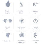 Q2 TWS Bluetooth 5.0 Binaural Stereo Wireless Sports Bluetooth Earphone