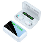 R11 Mirror LED Light + Digital Display Noise Reduction Bluetooth Earphone, R11 (White), R11 (Black)