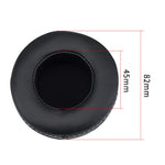 2 PCS For Skullcandy / HESH 2.0 HESH Thickened Earphone Cushion Cover Earmuffs Replacement Earpads with White Thread Sewing(Black)