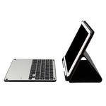 3018 Detachable Bluetooth 3.0 Aluminum Alloy Keyboard + Imitation Cloth Texture Leather Tablet Case for iPad Air / Air 2 / iPad Pro 9.7 inch, with Sleep / Water Repellent Function, 3018