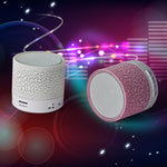 A9 Mini Portable Glare Crack Bluetooth Stereo Speaker with LED Light, Built-in MIC, Support Hands-free Calls & TF Card