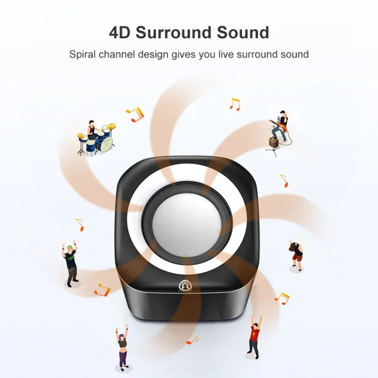A1 USB Wire-controlled 9D Subwoofer Sound Mini Wired Speaker, Premium Version, Premium Version