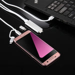 3 in 1 Micro USB & 8 Pin & Type-C to HDMI HD 1080P HDTV Adapter Cable