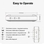 BT209 Outdoor Portable Ultra-thin Mini Wireless Bluetooth Speaker, Support TF Card & Hands-free Calling, Silver
