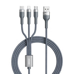 REMAX RC-070TH 1.2m 2A 3 in 1 USB to 8 Pin & USB-C / Type-C & Micro USB Charging Cable