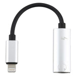 2 in 1 8 Pin Male to Dual 8 Pin Female Charging and Listening to Music Audio Earphone Adapter, Compatible with All IOS Systems