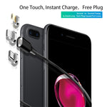 M11 3 in 1 3A USB to 8 Pin + Micro USB + USB-C / Type-C Nylon Braided Magnetic Data Cable, Cable Length: 2m, 8 Pin + Micro USB + USB-C / Type-C