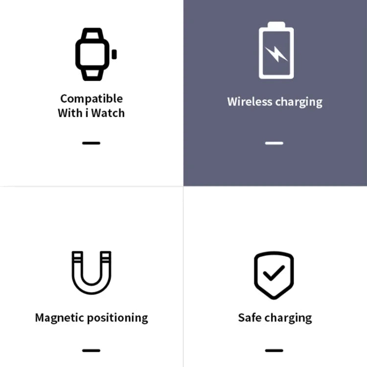 K02 Universal Portable Magnetic Wireless Charger for Apple Watch Series 6 / 5 / SE / 4 / 3 / 2 / 1