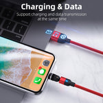 2m 3A Output USB to 8 Pin 540 Degree Rotating Magnetic Data Sync Charging Cable, 2m 8 Pin