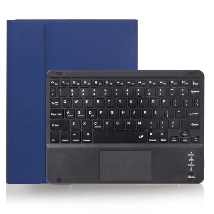 X-11BC Skin Plain Texture Detachable Bluetooth Keyboard Tablet Case for iPad Pro 11 inch 2020 / 2018, with Touchpad & Pen Slot