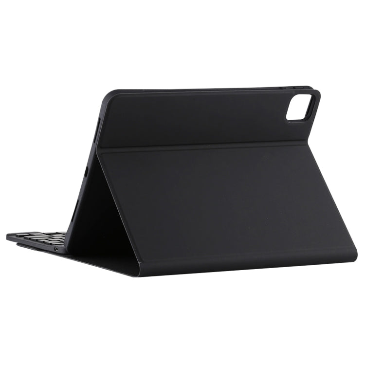 TG11BCS Detachable Bluetooth Black Keyboard Microfiber Leather Tablet Case for iPad Pro 11 inch (2020), with Backlight & Touchpad & Pen Slot & Holder, Black Keyboard