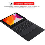 TG97BC Detachable Bluetooth Black Keyboard + Microfiber Leather Tablet Case for iPad 9.7 inch, with Touch Pad & Pen Slot & Holder, TG97BC