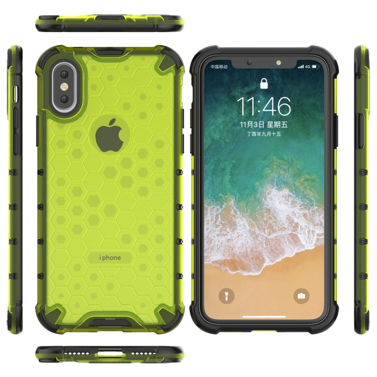 For iPhone X / XS Shockproof Honeycomb PC + TPU Protective Case, For iPhone X / XS