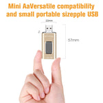 Richwell 3 in 1 64G Type-C + 8 Pin + USB 3.0 Metal Push-pull Flash Disk with OTG Function