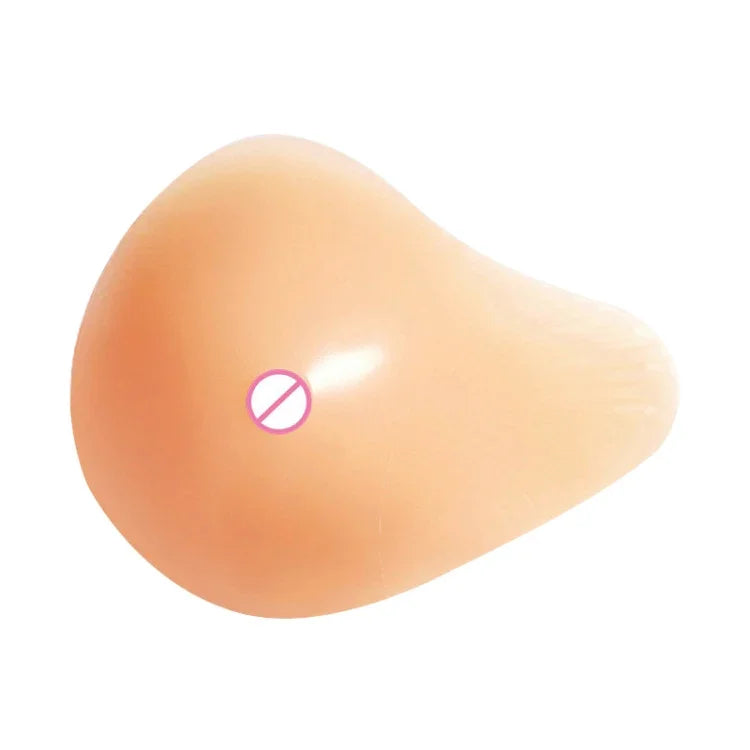 AS3 Spiral Shape Postoperative Rehabilitation Fake Breasts Silicone Breast Pad Nipple Cover 260g/Left, 260g/Left