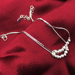 Simple Fashion Frosted Bead Personality Silver Plated Anklet(Silver)