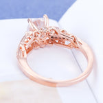 1 Pair Women Fashion Micro-inlaid Zircon Engagement Ring Princess Queen Aristocratic Temperament Couple Ring(Rose Gold US size: 7), US size: 7