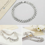 18cm Fashion Zircon Encrusted Roman Bracelets Platinum-plated Bracelet Jewelry, 18cm