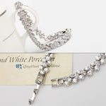 19cm Fashion Zircon Encrusted Roman Bracelets Platinum-plated Bracelet Jewelry, 19cm