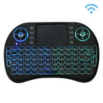 2.4GHz Mini i8 Wireless QWERTY Keyboard with Colorful Backlight & Touchpad & Multimedia Control for PC, Android TV BOX, X-BOX Player, Smartphones, Change Colorful Backlight