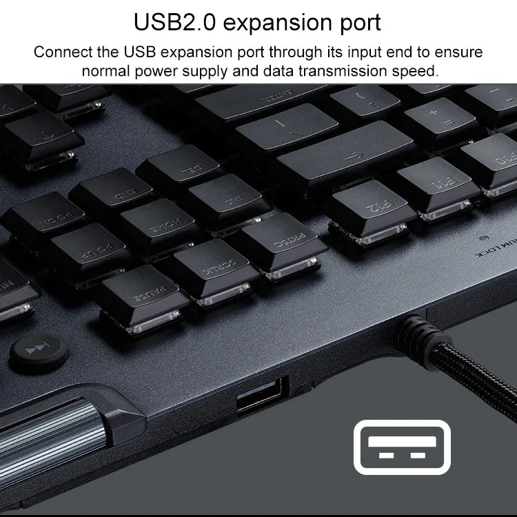 Logitech G813 RGB Mechanical Wired Gaming Keyboard (GL-Linear), Length: 1.8m, G813