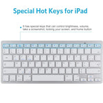 WB-8022 Ultra-thin Wireless Bluetooth Keyboard for iPad, Samsung, Huawei, Xiaomi, Tablet PCs or Smartphones, French Keys, French Keys