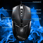 Chasing Leopard 179 USB 1600DPI Three-speed Adjustable Wired Optical Gaming Mouse, Length: 1.3m, 179