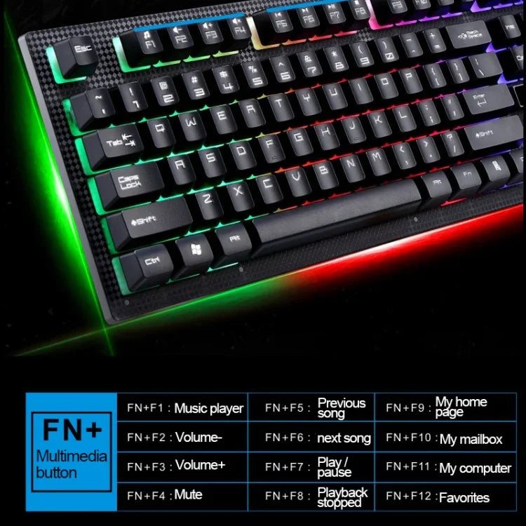 ZGB G20 104 Keys USB Wired Mechanical Feel Glowing Computer Keyboard Gaming Keyboard