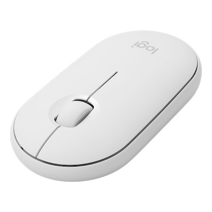Logitech Pebble Cobblestone Shape Thin 3-keys 1000DPI Mute Wireless Bluetooth Optical Mouse, Wireless Range: 10m