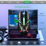 TX300 Mechanical Feel Backlight Punk Wired Keyboard Mouse Set