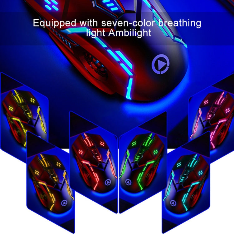 YINDIAO G5 3200DPI 4-modes Adjustable 6-keys RGB Light Wired Gaming Mouse, G5 Black, G5 White