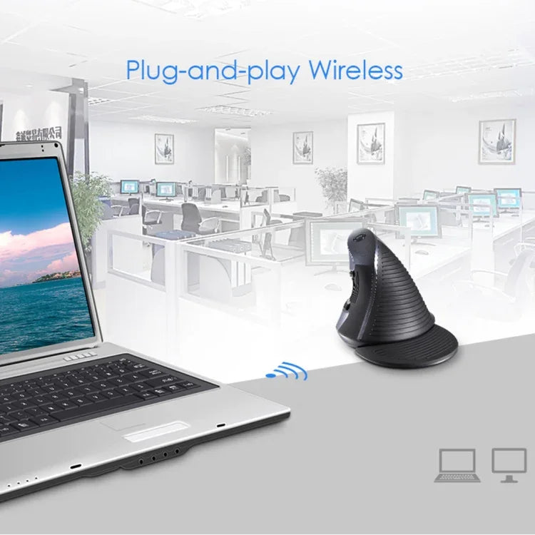 DELUX M618GX Wireless Ergonomic Vertical Mouse 1600DPI Optical Mouse, M618GX