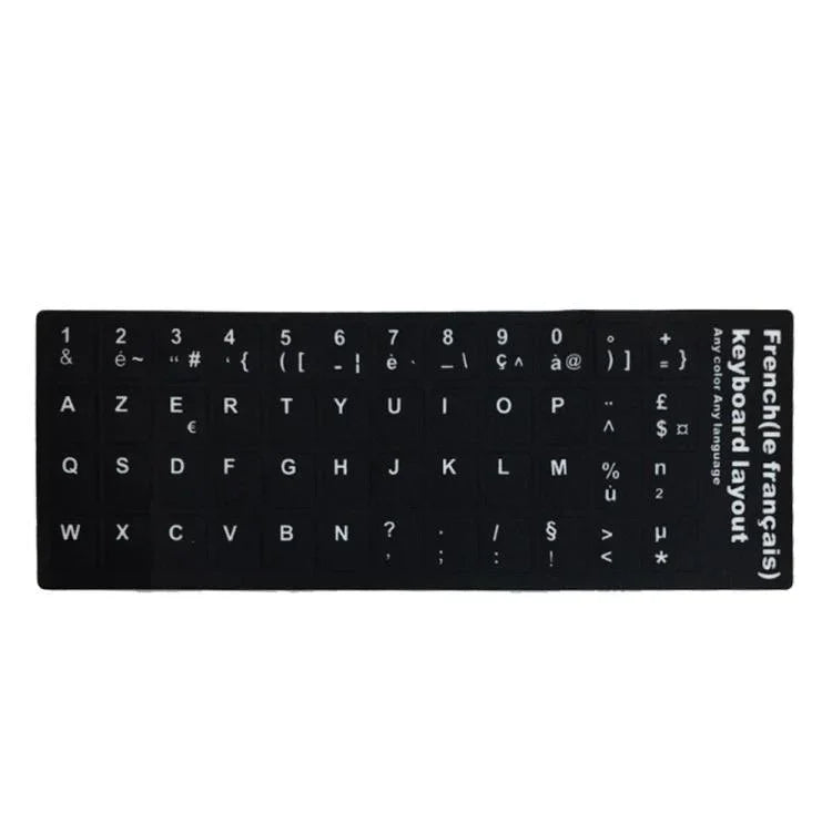 French Learning Keyboard Layout Sticker for Laptop / Desktop Computer Keyboard, French