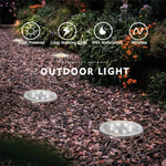 2 PCS 12 LEDs Solar Powered Buried Light Under Ground Lamp IP65 Waterproof Outdoor Garden Street Light, 12 LEDs