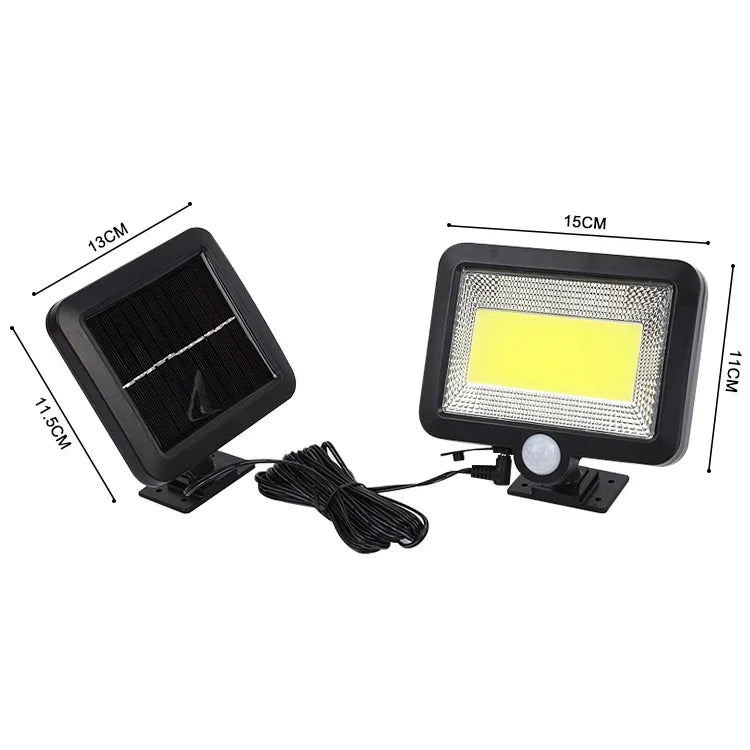 Solar Wall Light COB Separate Human Body Induction Garden Light Waterproof Outdoor Lighting Street Light, 100 COB